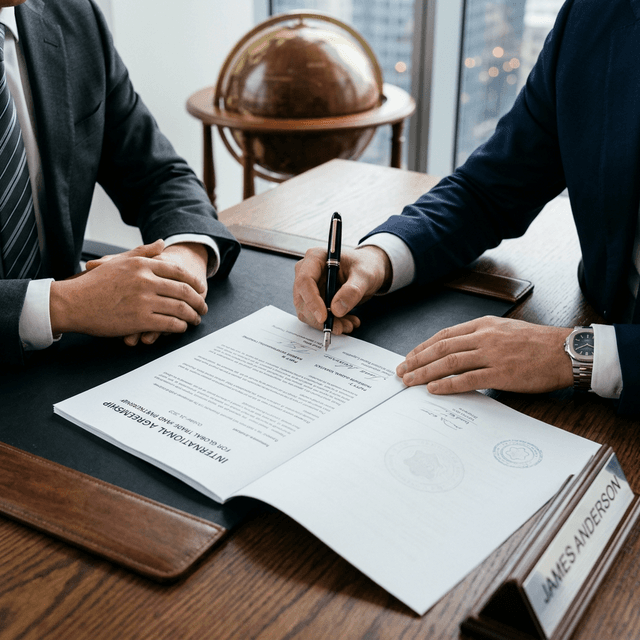 Formal business contract and international trade